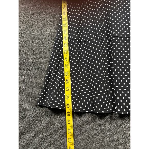 Joseph Ribkoff A-Line Dress Womens Size 6 Black Polka Dot Short Sleeve - Picture 4 of 5